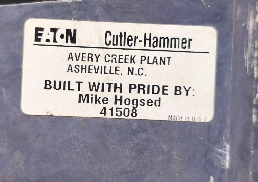 CUTLER-HAMMER TYPE DPM CONTACTOR 1250A 1000VDC 2120A07G13