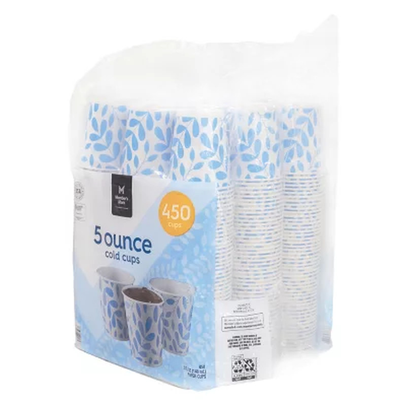 Member’s Mark Printed Paper Bath Cold Cups – 5 oz – 450 Count – Convenient & Dis