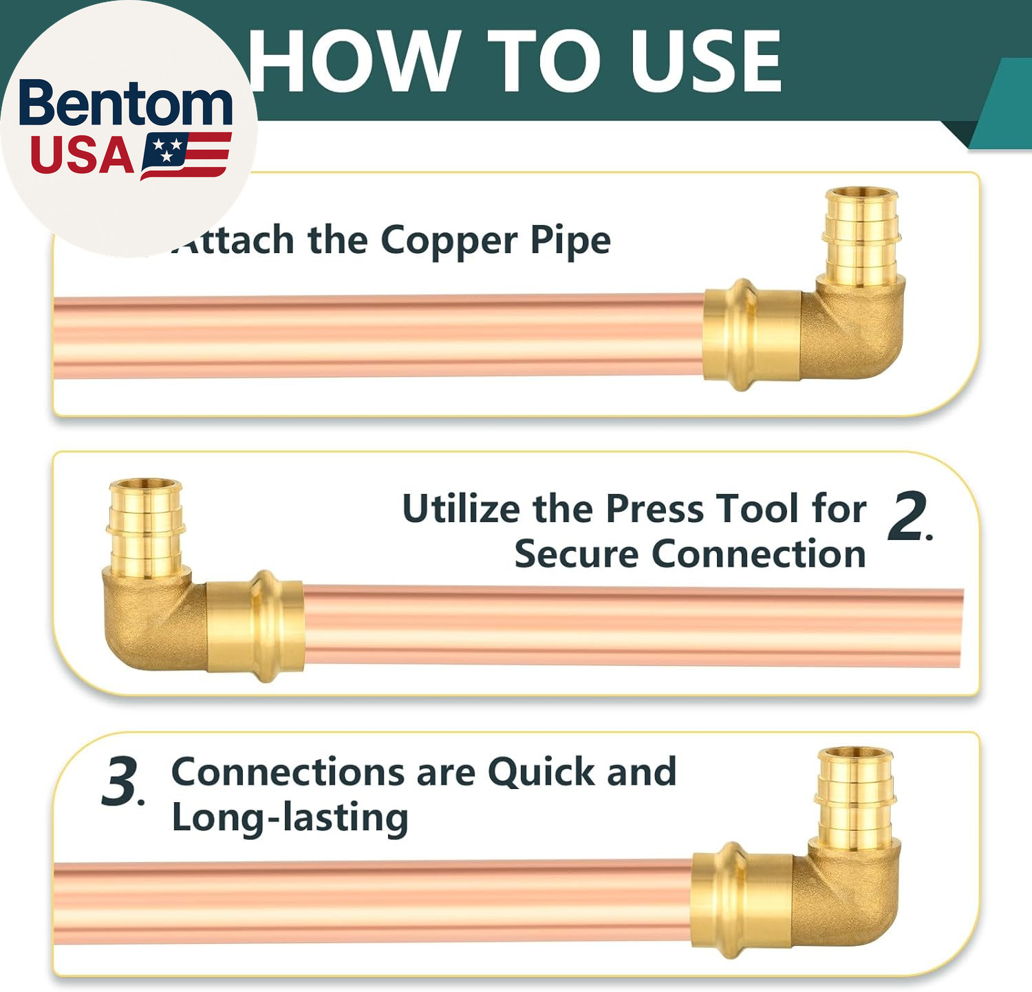 5-Pack 1″ Press X 1″ Pex a Expansion Elbow, Brass Pro Press Fitting Elbow for C