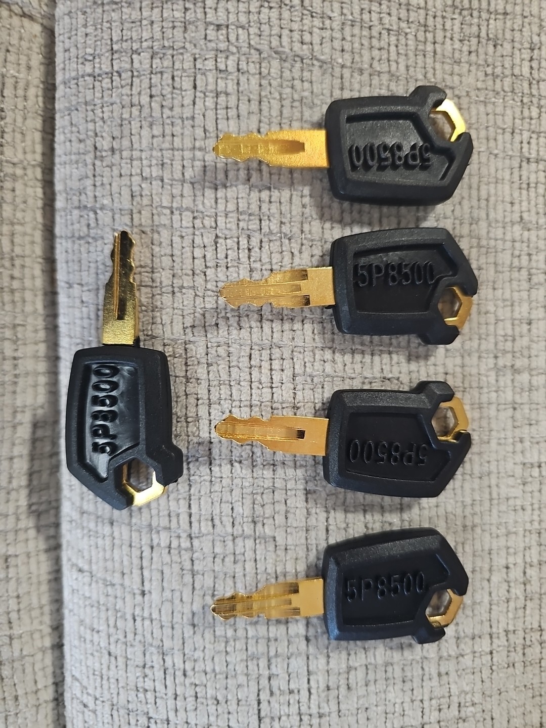 5PCS Ignition Keys 5P8500 5P-8500 for Caterpillar Heavy Equipment CAT Loaders