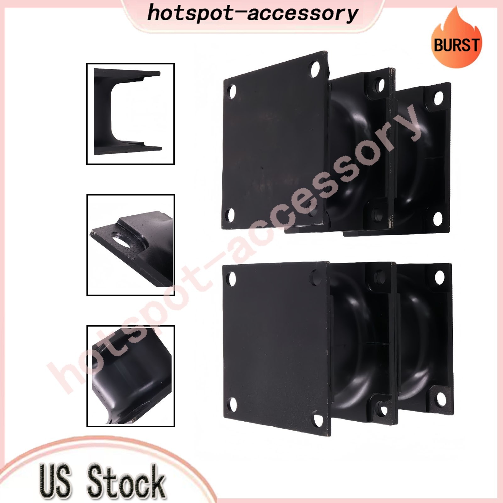 4PCS Vibratory Plate Compactor Rubber Isolator Shock Mount Fits For Doosan
