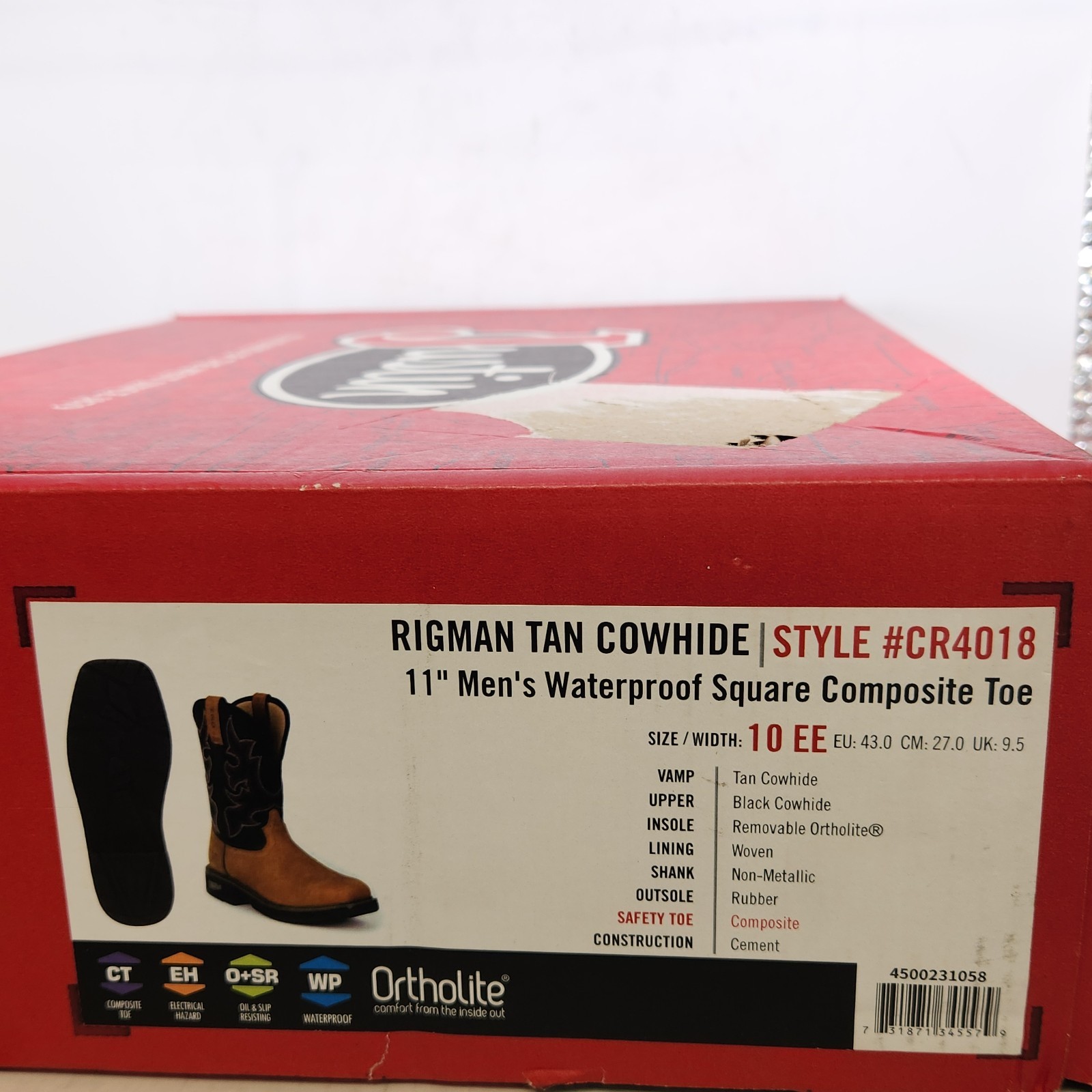 10 WIDE MEN – Justin Rigman 11″ Waterproof / COMP TOE / EH / SR – CR4018