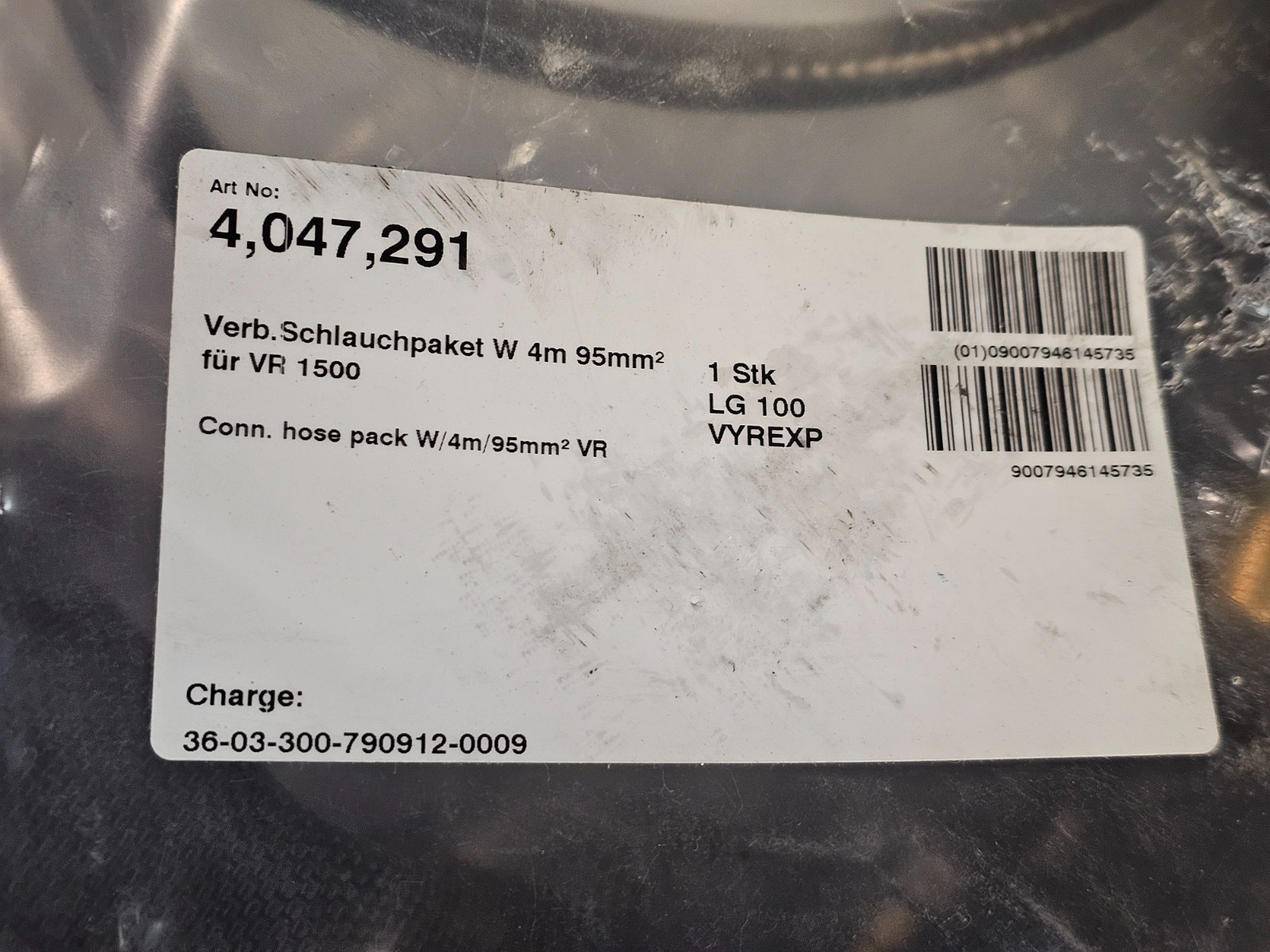Fronius 4,047,291 Connecting Hose package W/4m/95mm² for VR 1500