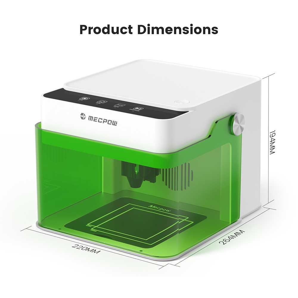 Mecpow M1 3.5W Mini Diode Laser Engraver,10000 mm/min Laser Engraving Machine