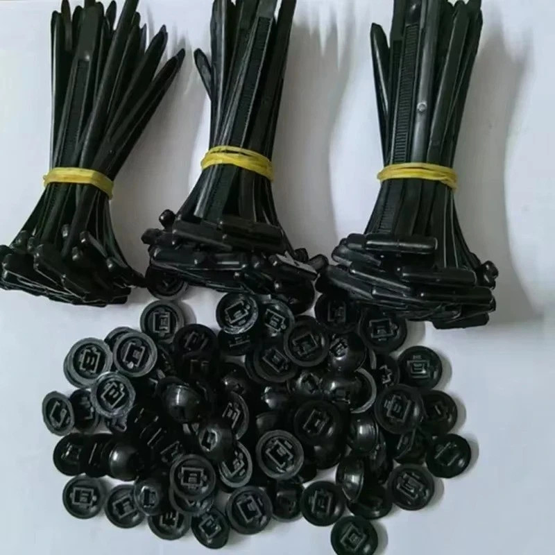 100 PCS Nylon Universal Cable Tie Buckle，Heavy Duty Self-Locking Zip Ties Holder