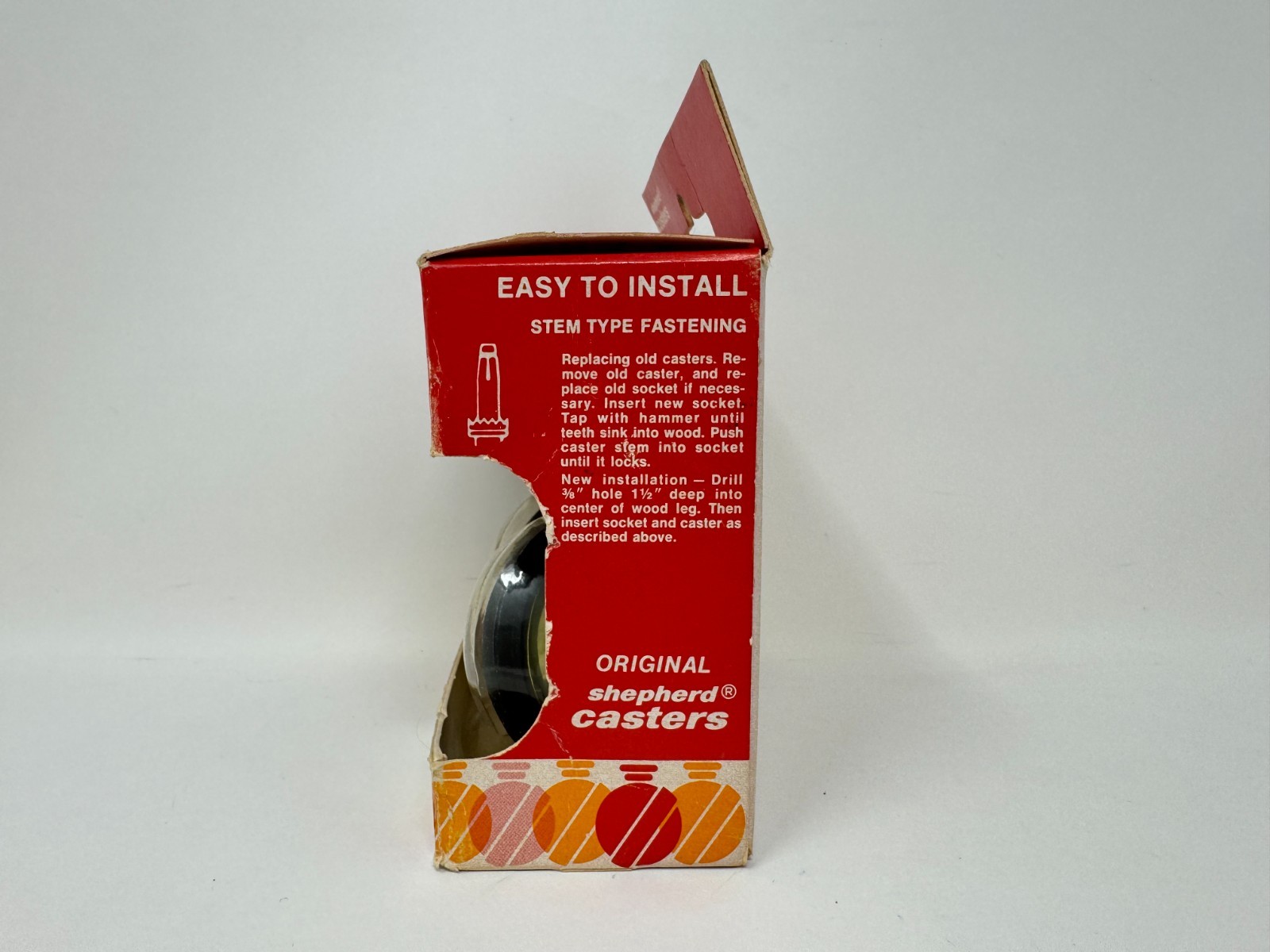 Shepherd 2 1/4 Casters Pair Stem 9319 63MM Plate Type Hard Floor Wheel