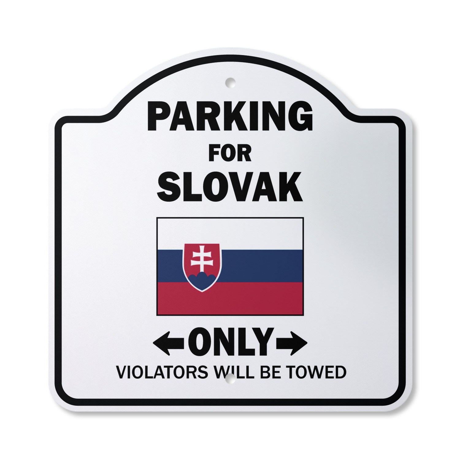 Parking For Slovak Only Plastic Sign Slovakia Flag National Pride Love