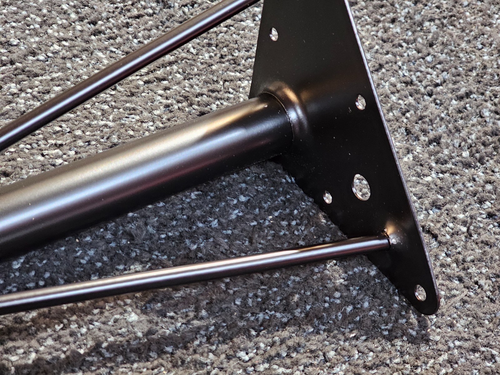 (QTY 4) Tapered Metal Table Leg 20″ 847 254 016 711 Black / Chrome Adjustable