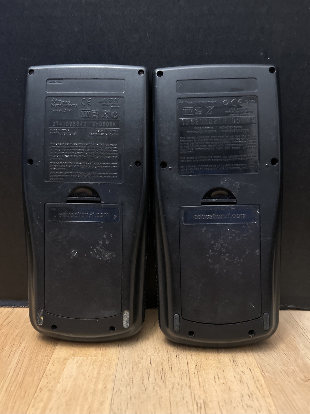 (For Parts) Lot of 2 – Texas Instruments – TI 83 & Plus Calculators