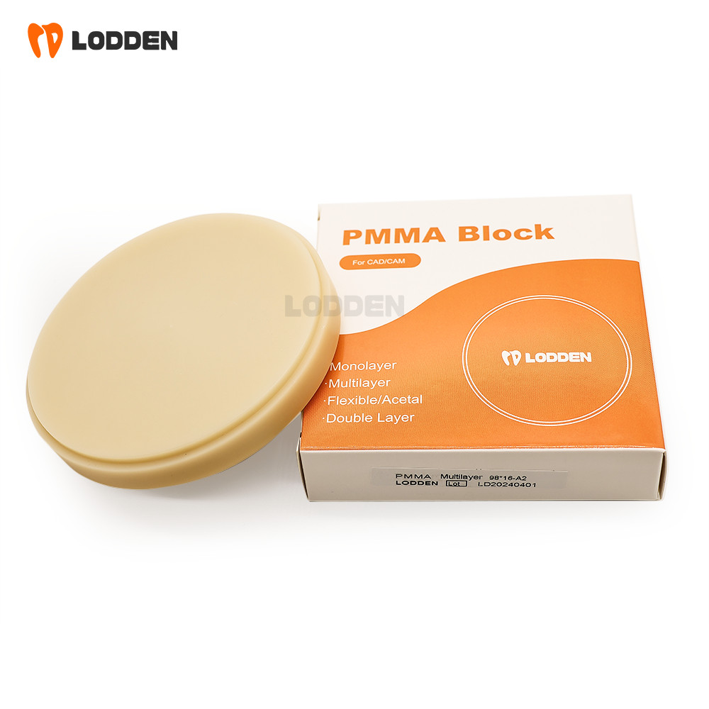 Multilayer Dental PMMA Block Acrylic Resin Disc Temporary Restorations Materials