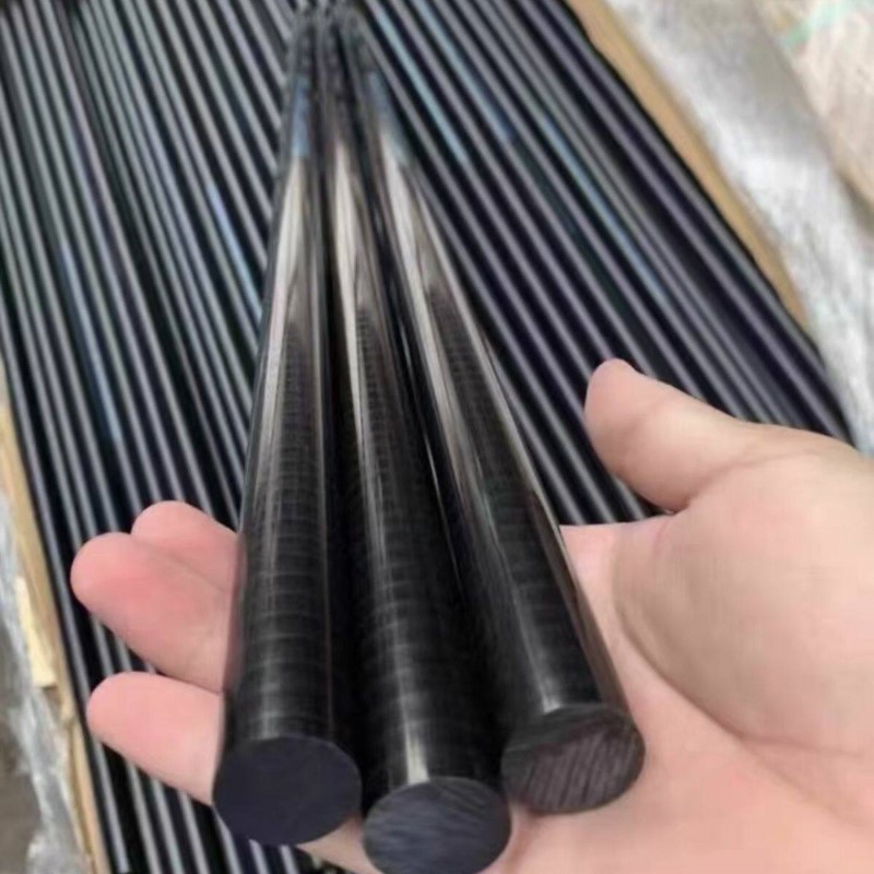 Black PEEK Rod Round Bar High Temperature Engineering Plastic 100mm 200mm Length