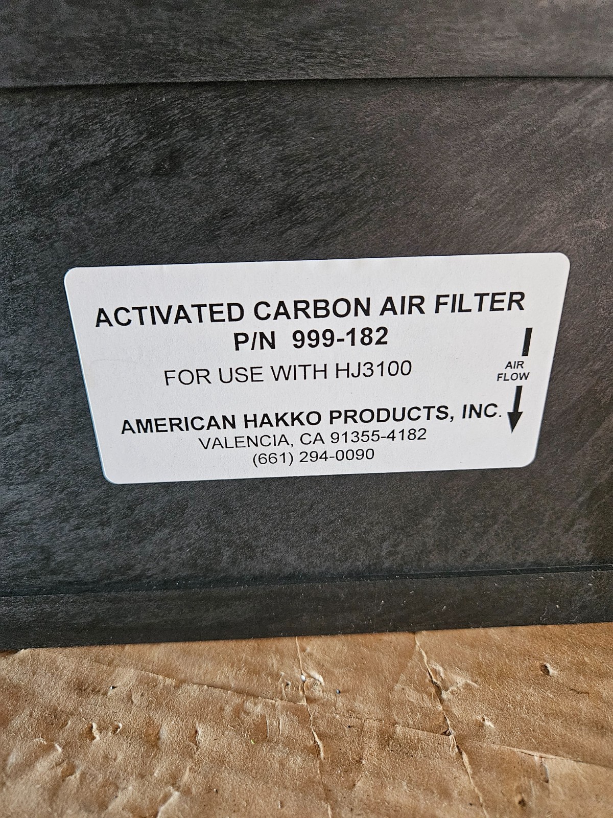 American Hakko 999-182 Activated Carbon Air Filter for HJ3100 – Used 2 Hours