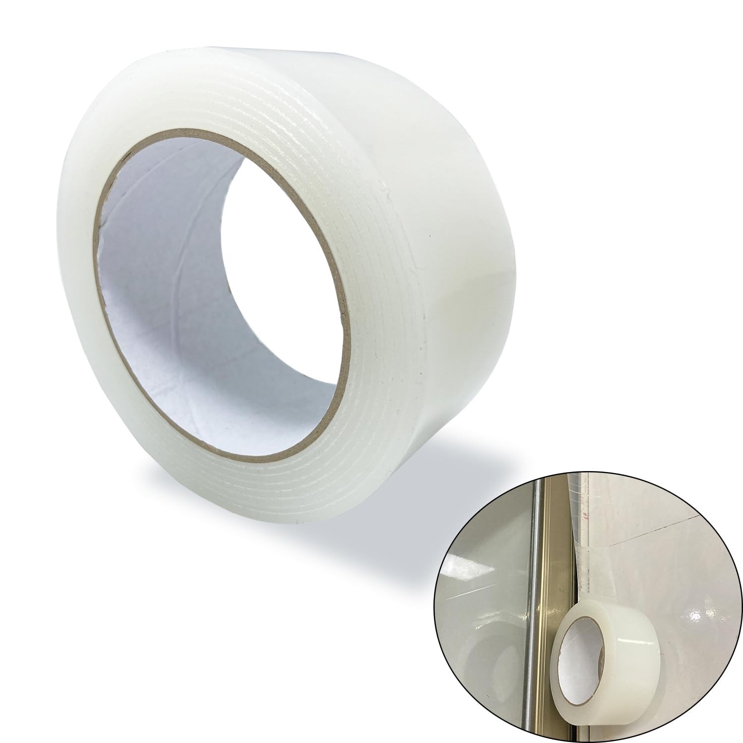 1.9IN X 117FT (39Y) Transparent Weather Stripping Tape, Weather Sealing Tape,…