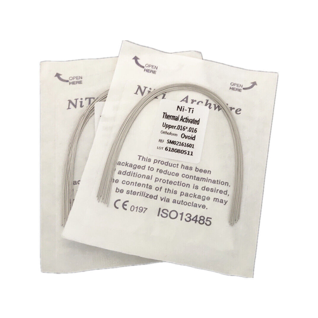Dental Orthodontic Thermal Activated Archwires Niti Arch Wire Ovoid Natural Form