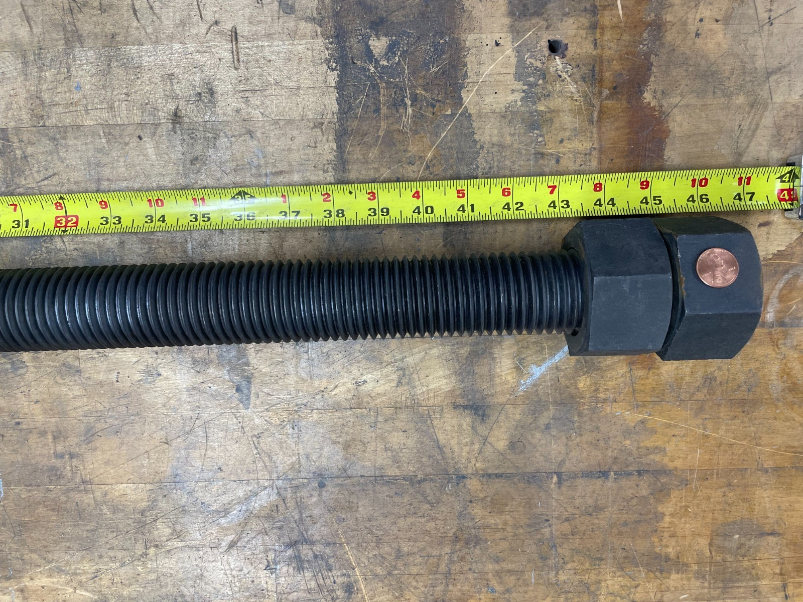 Fully Threaded Rod 1-3/4″-5 Grade B7 Steel 46″ Long 125,000 psi Tensile