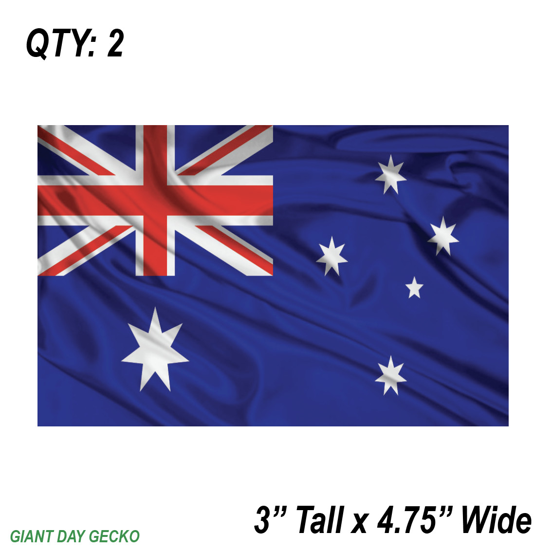 (2) TWO Stickers Australian Flag Australia Window Sydney Decal Car Auto NEW