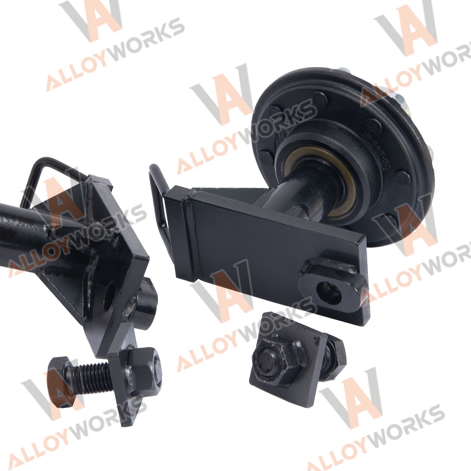 2 x 8000LB 8 x 6.5 Lug Superior Shipping Container Wheels Bolt-on Spindle Kits