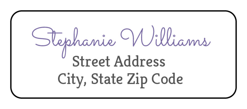 Italic Script Personalized Return Address Labels, (30 Count), Large, Name Tags