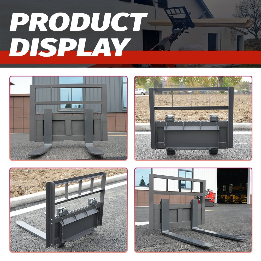 HUAYEE Pallet Fork And Cargo Fork Suitable For Skid Steer Loader Attachments
