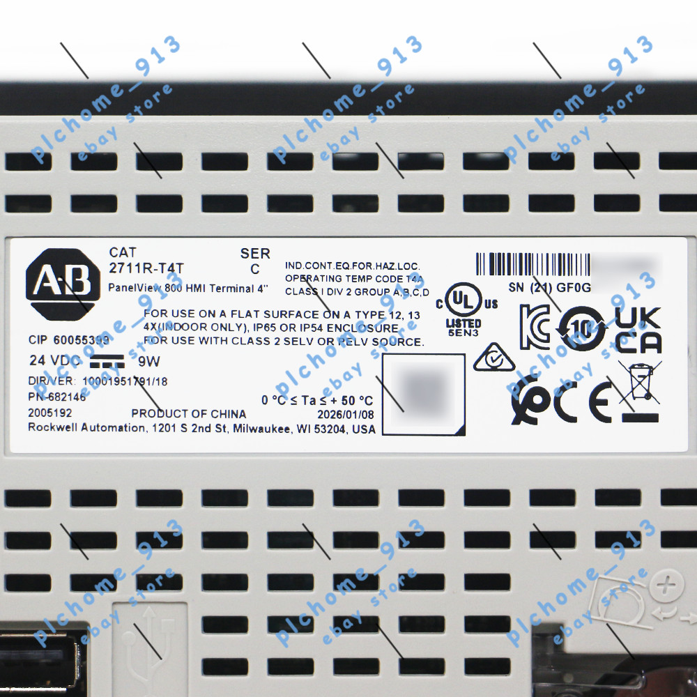 New Allen-Bradley 2711R-T4T PanelView 800 4.3 in HMI Terminal with discount