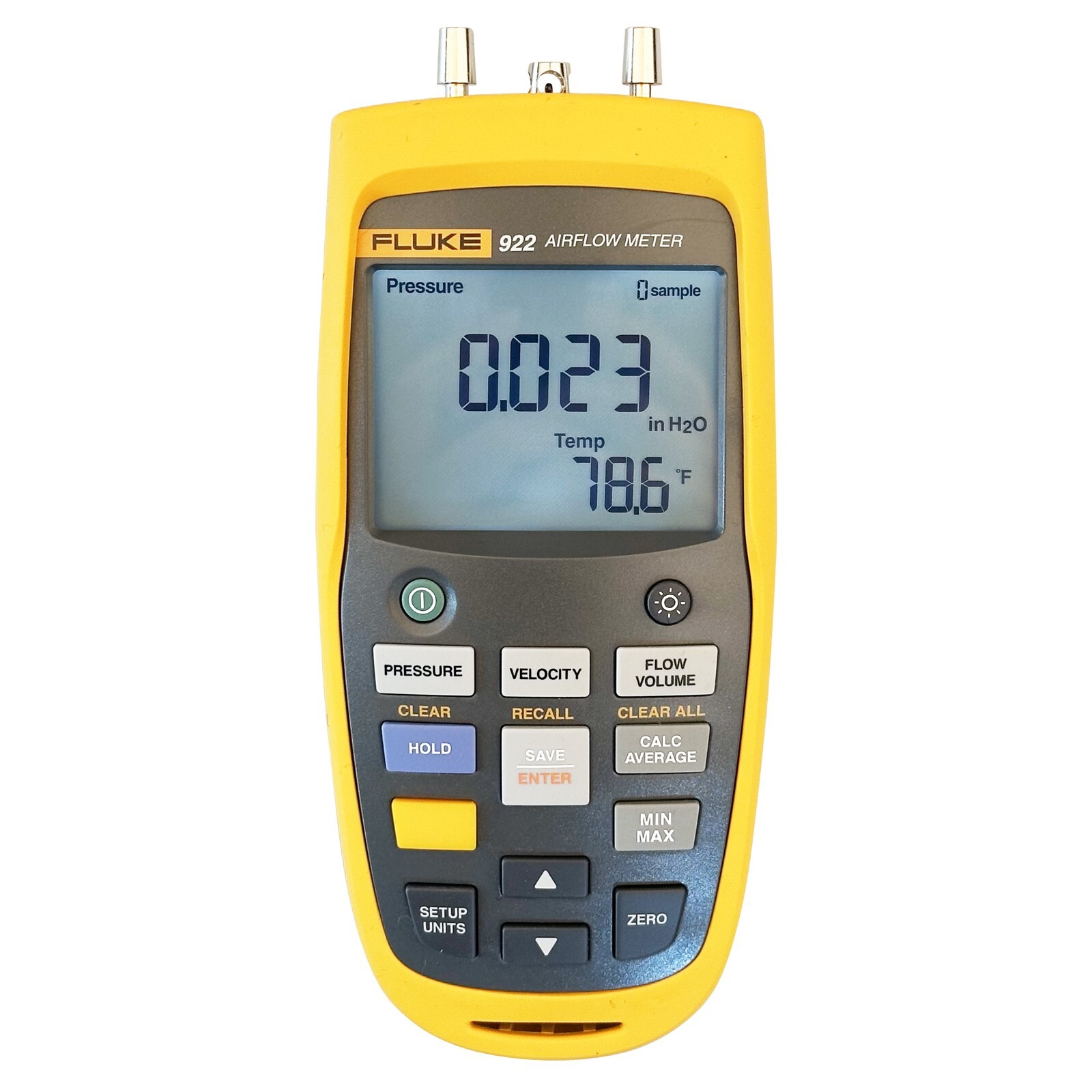 Fluke 922 Airflow Meter/Micromanometer Air Pressure Velocity Volume Temperature