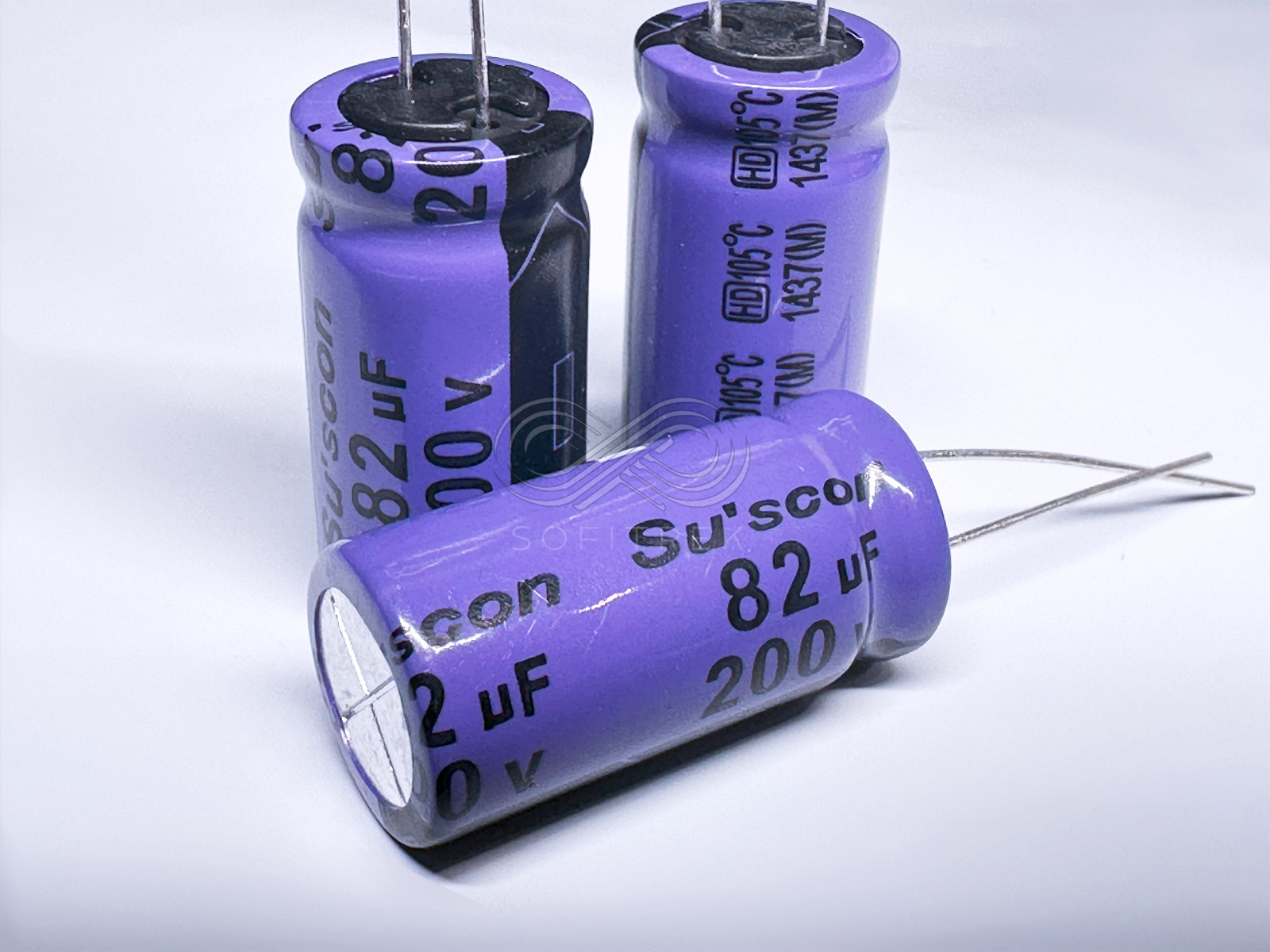 10PCS HD Suscon 82uF 200V 13×25 Electrolytic Radial Capacitor High Ripple 10kHr