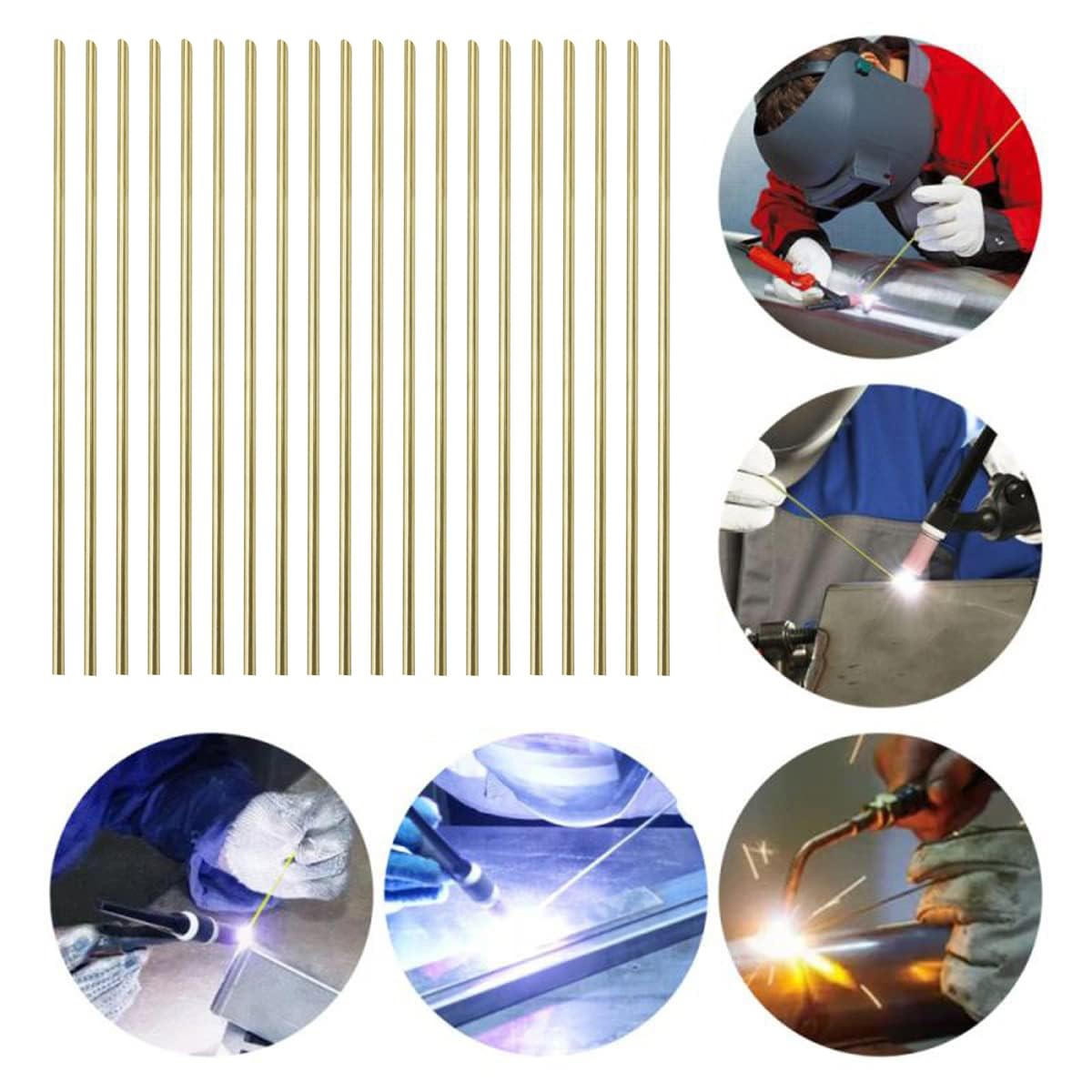 20PCS 1/8 inch Solid Round Brass Rod Inch – 20PCS, x 12