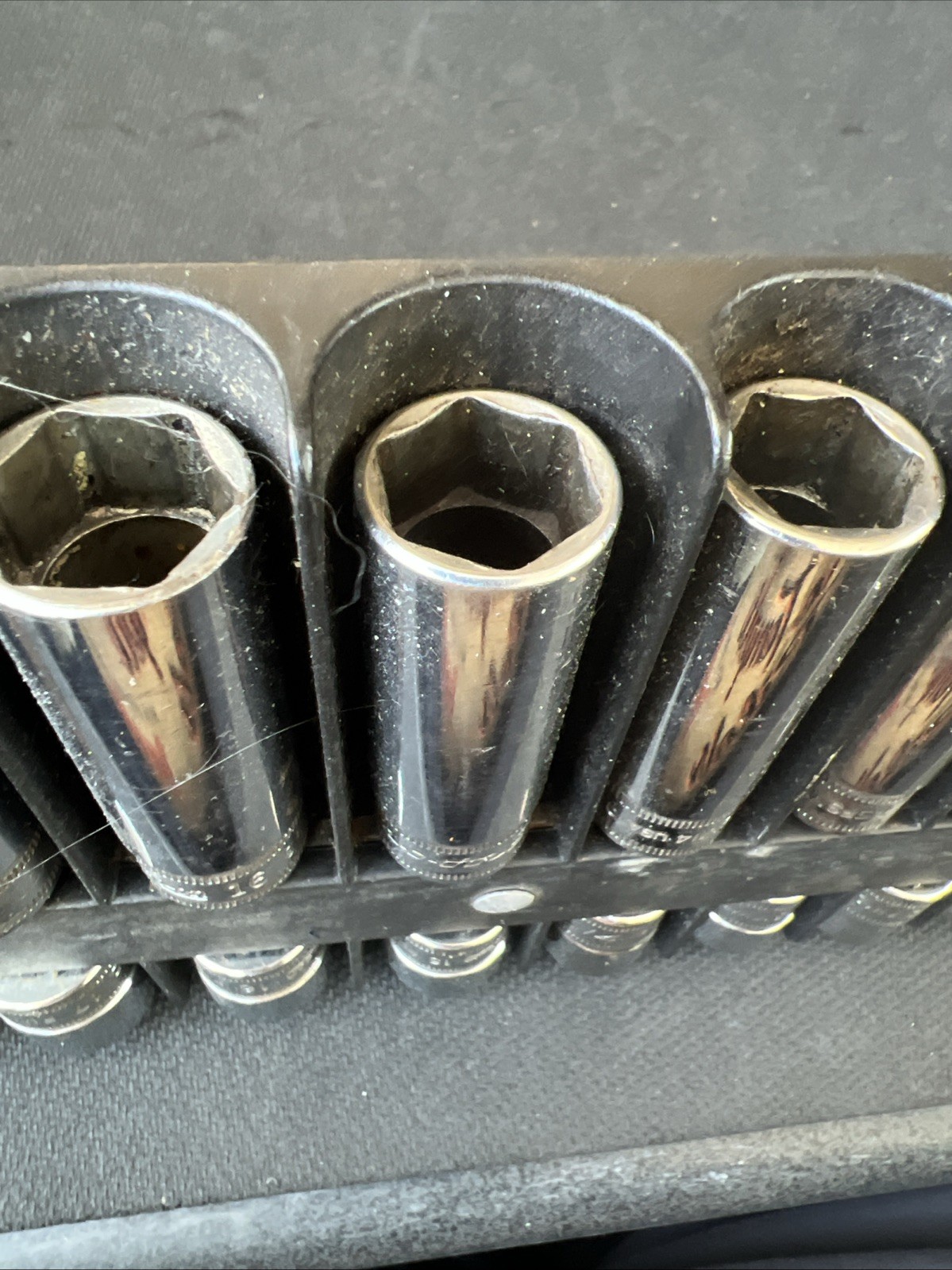 Snap On 28 pc 3/8″ Drive 6/12 Point Metric Deep Standard Socket Set Mag Tray🔥