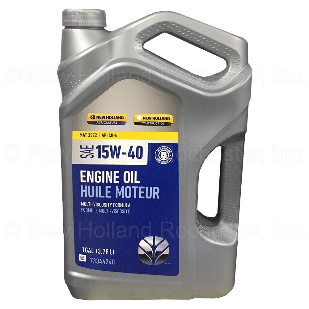 New Holland 1 Gal Engine Oil SAE 15W-40 CK-4 MAT 3572 Part # 73344240