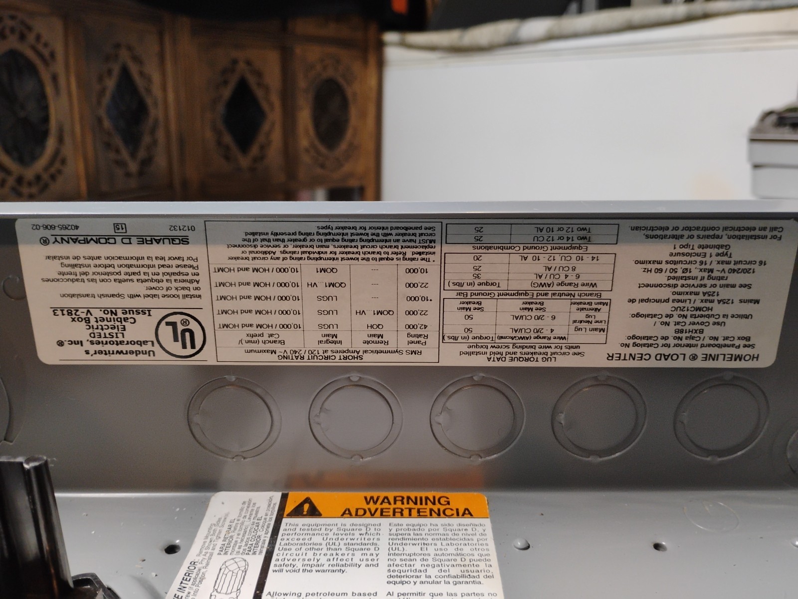 Square D Box And Cover Homeline Load Center 240v 15 – 100A Electric Panel