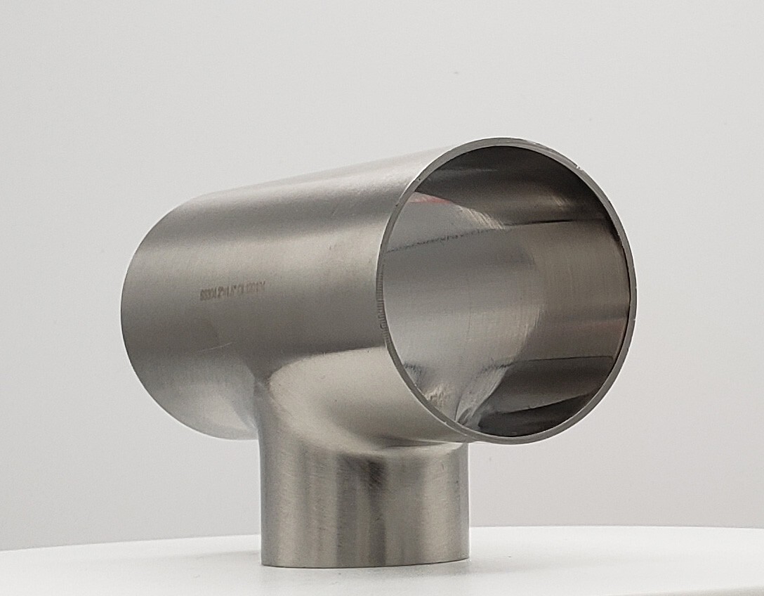 2″ x 1.5″ Butt-Weld Sanitary Long Reducing Tee (7RW) SS T304