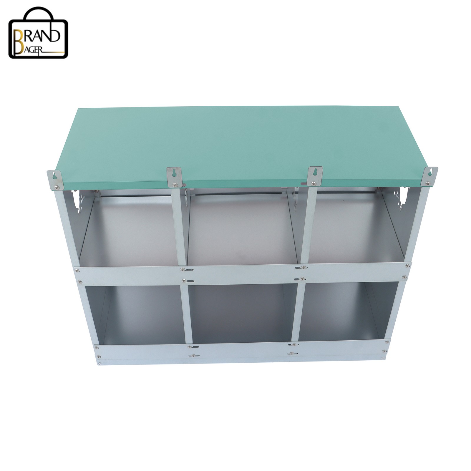 High Quality Material 6 Compartment Chicken Nesting Boxes Metal Poultry Nest Box