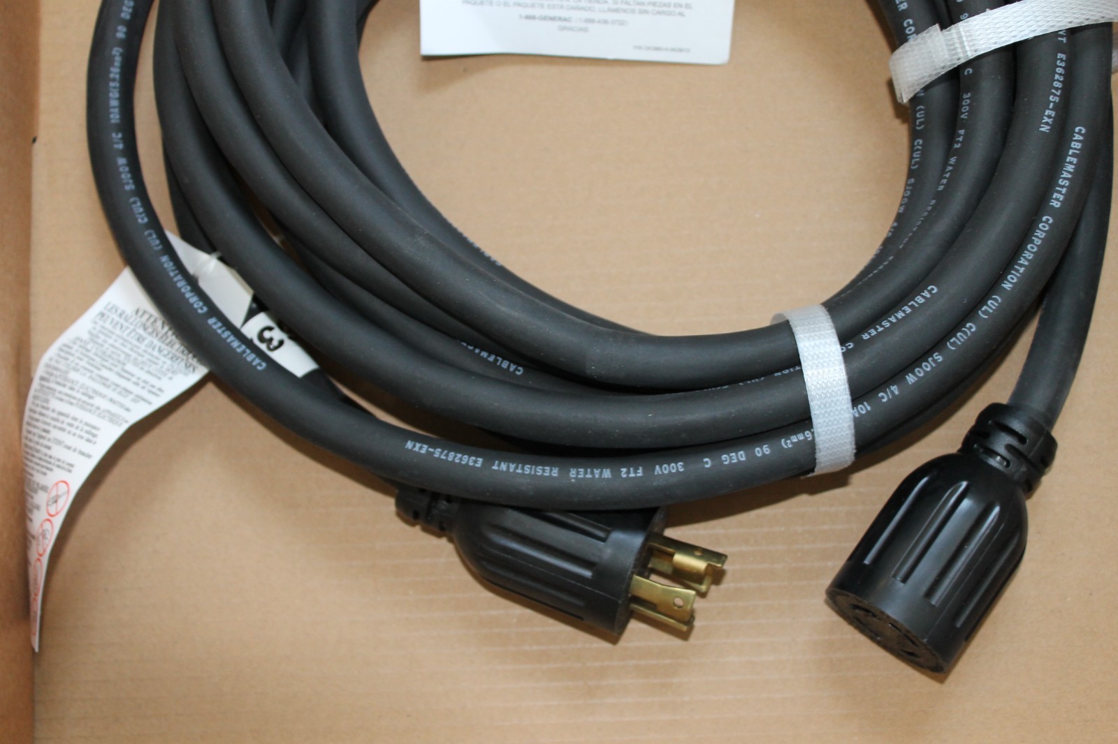 Generac Generator Cord 6328 25ft 30 AMP L14-30 125/250 Volts 10 Guage 4 Wire NEW