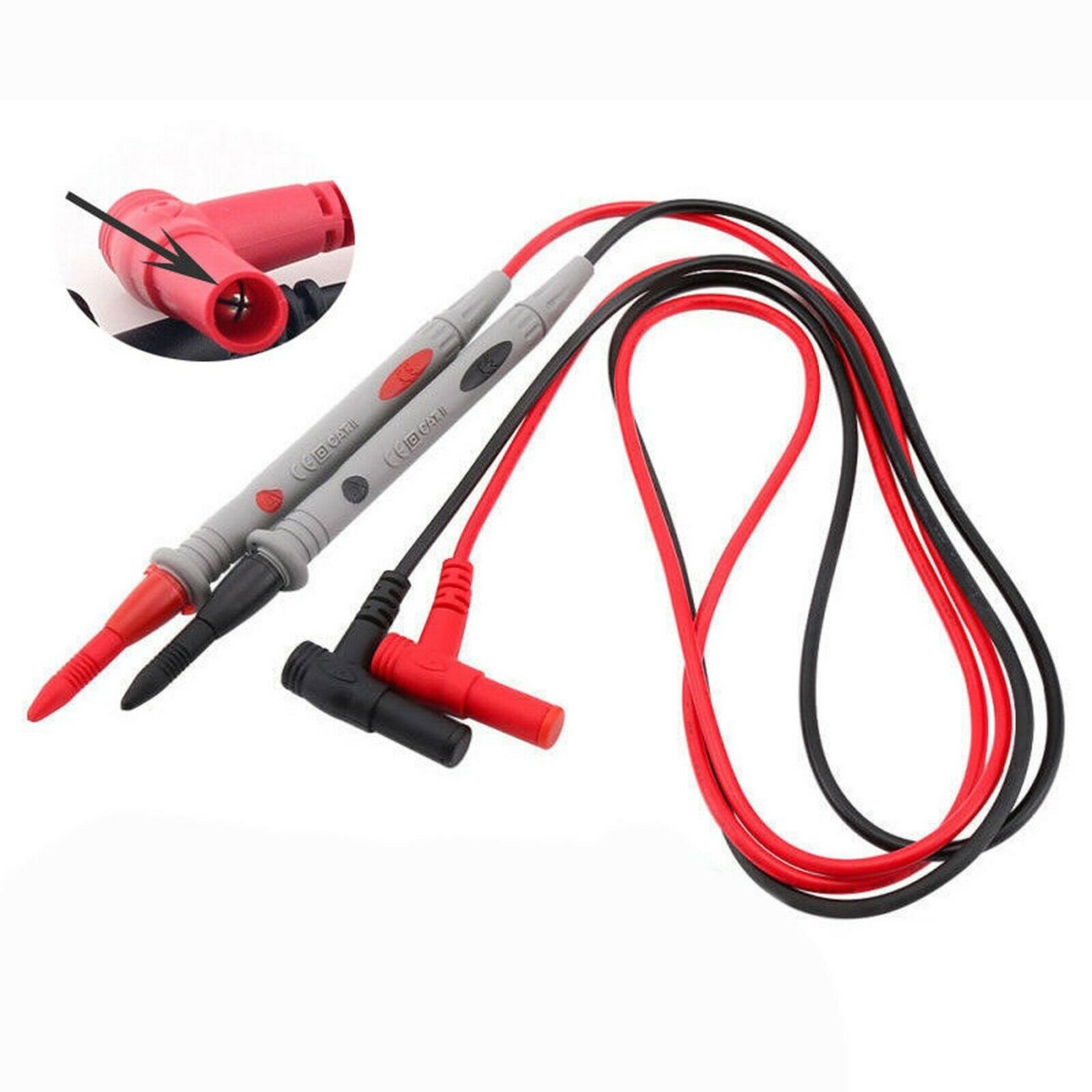 Multimeter Test Leads Gold Plated Electrical Probes 1000V 20A Test Lead cord
