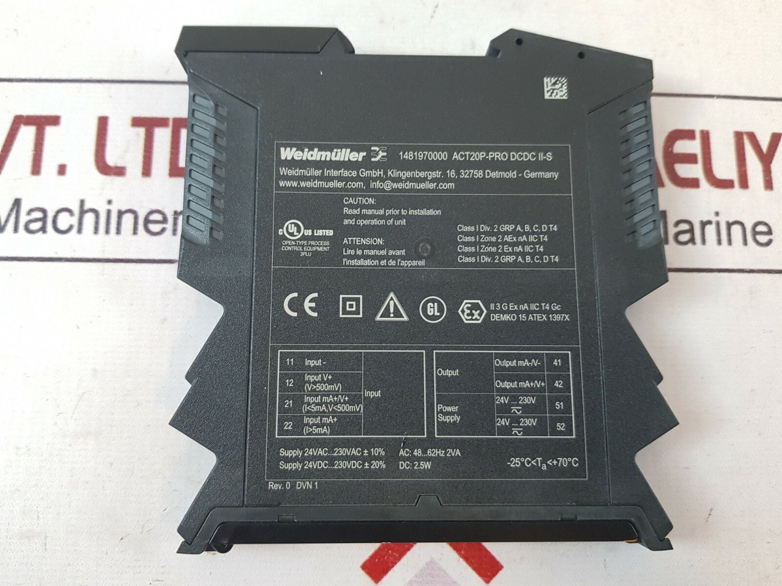 Weidmuller act20p-pro dcdc ii-s converter analog signals