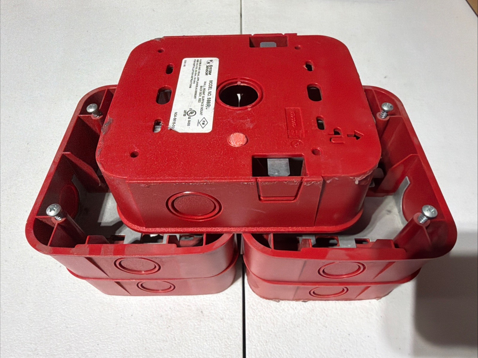 Lot Of (5) New Surplus No Box System Sensor Wall Surface Mount Back Box SBBRL