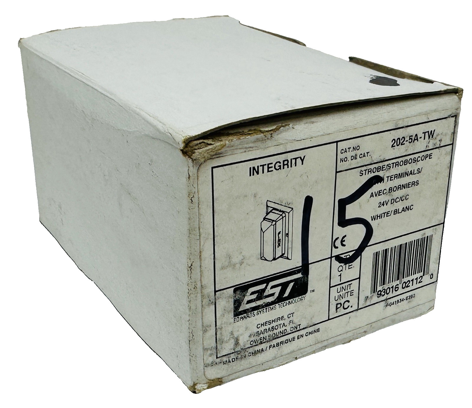 New in Box, Integrity 202-5A-TW White Strobe Fire Alarm, Edwards