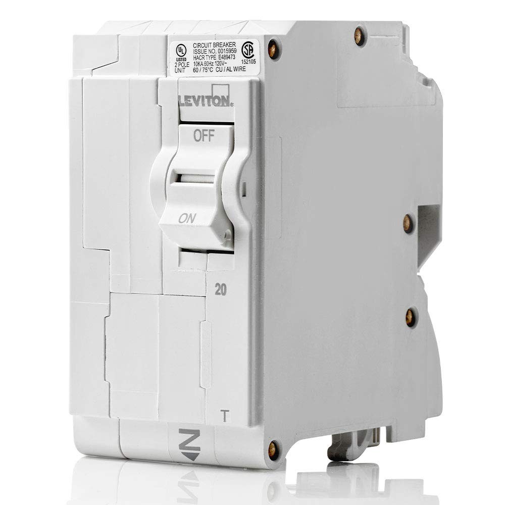 Leviton 20A 2-Pole Plug-On Standard Branch Circuit 20-Amp, White