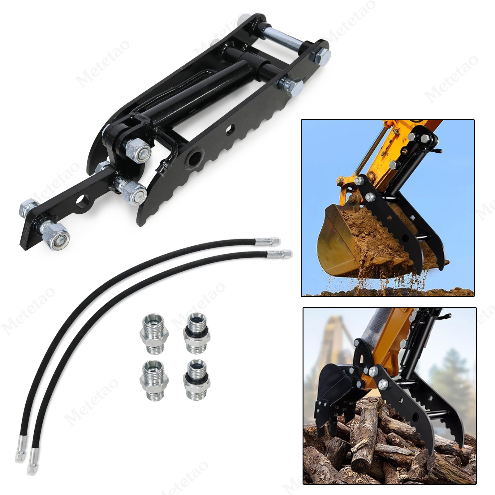 L-Shaped 3-Holes Bracket Hydraulic Thumb Clip Fits Mini Excavators Attachments