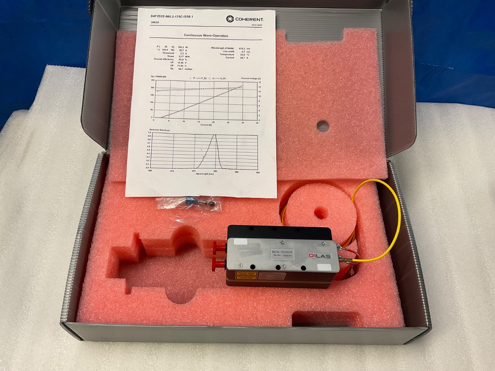 Rofin Dilas D4F2S22-980.2-175C-IS58.1 Continuous Wave-Operation Coherent AS IS