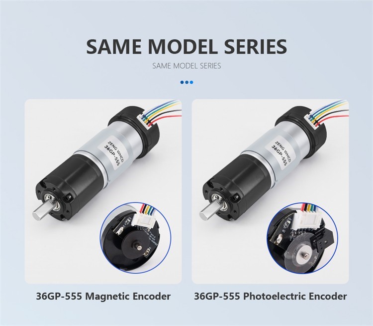 36GP-555 Planetary Micro Gear Motor 12V24V Ball Bearing Metal Shaft Diameter 8MM