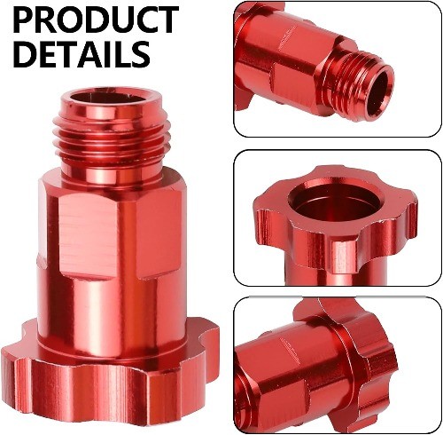 Spray Gun Cup Adapter with 6-Piece Fine Mesh HVLP Filters, 16mm 1.5mm External T