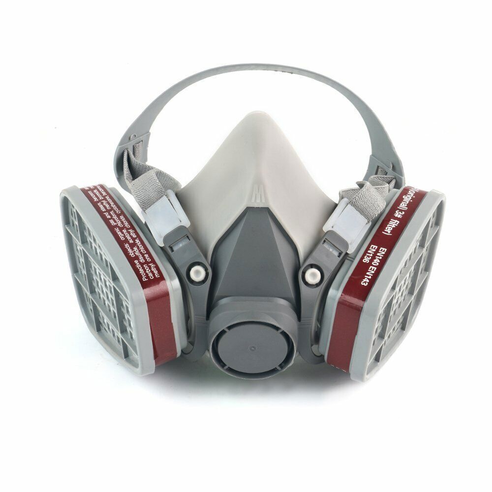 17 in1 Half Face Gas Mask Facepiece Spray Painting Respirator Safety Suit F 6200