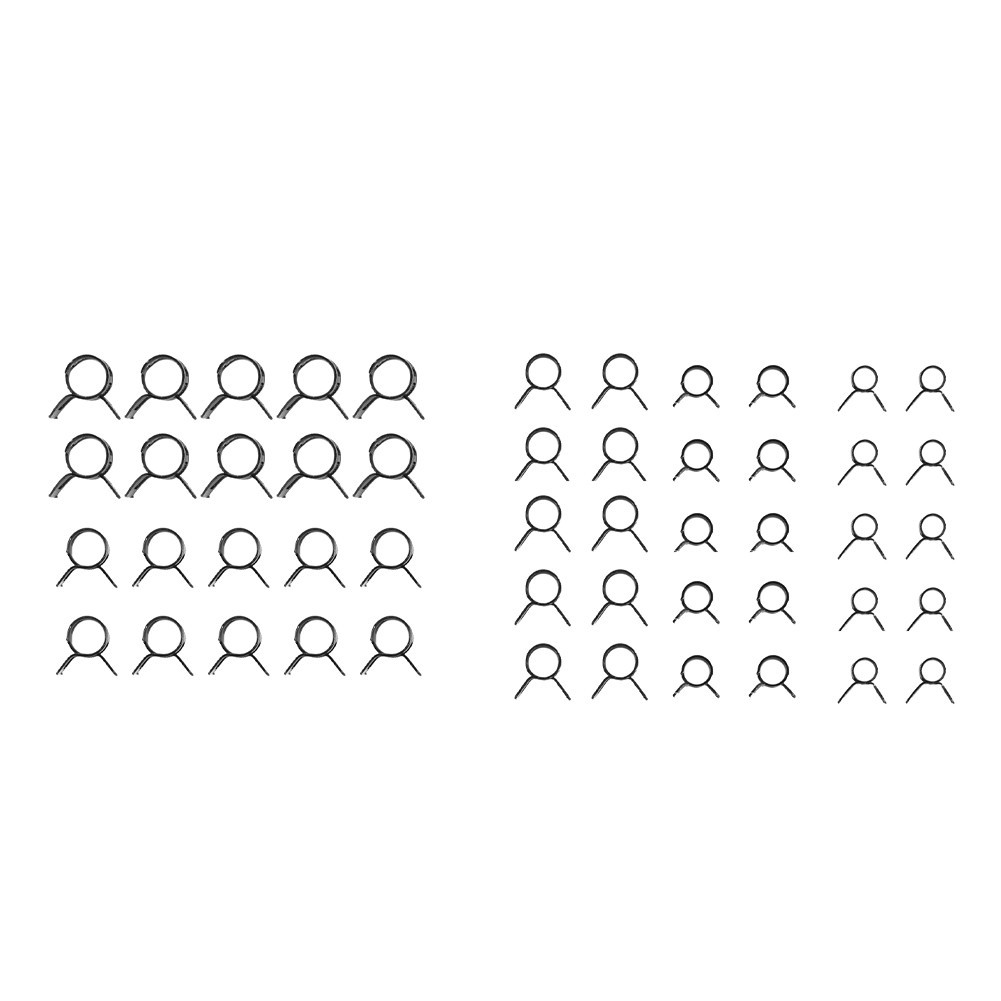 50 Pcs Spring Hose Clips 65 Manganese Steel Accessories Hardware Tools