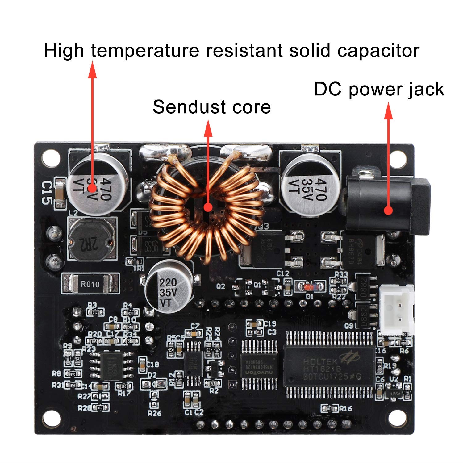 Boost Buck Converter, DC 5.5-30V to 0.5-30V 5V 12V 24V Output Adjustable Powe…