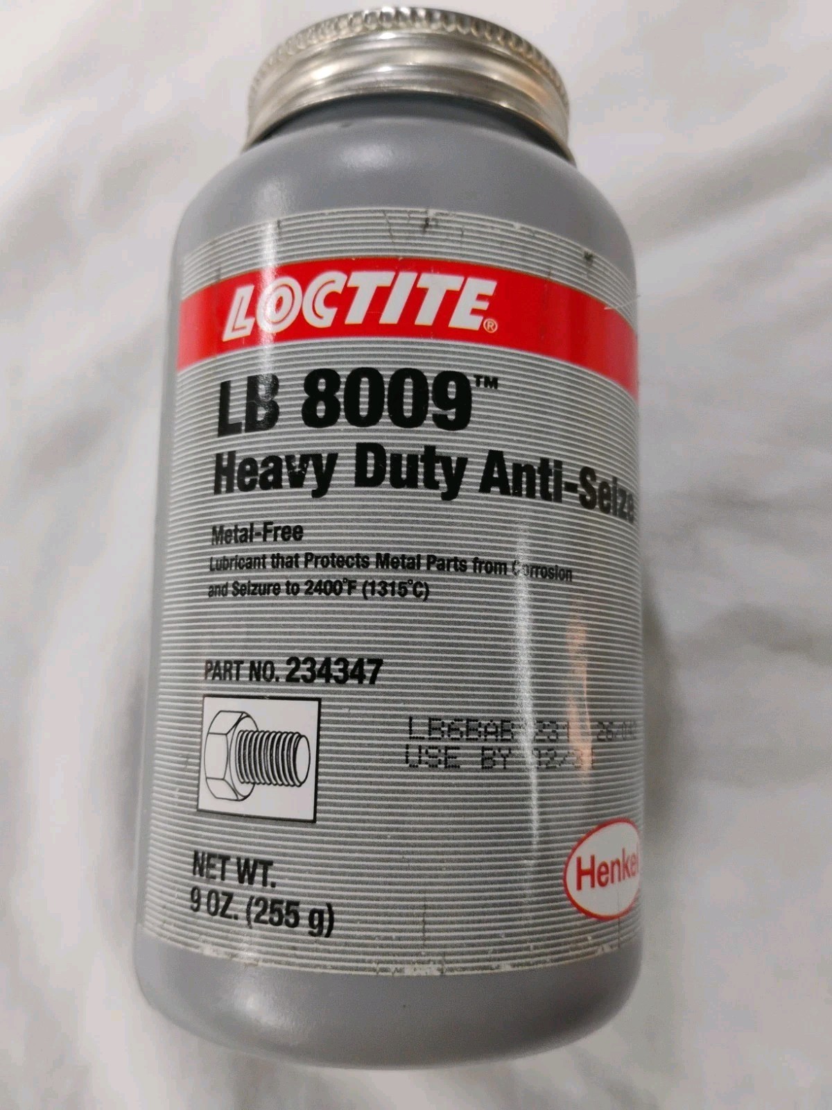 Loctite LB 8009, Part# 234347 Heavy Duty Anti-Seize, Brush-Top Bottle 9oz