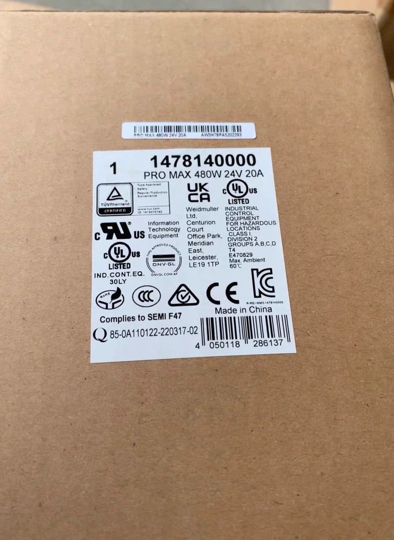 1PCS NEW WEIDMULLER Weidmüller 1478140000 Power Supply 20A