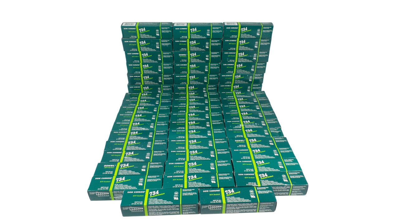 Lot of 50 DOW Corning Silicone RTV Sealant 734 Clear 3 Oz – Free Shipping