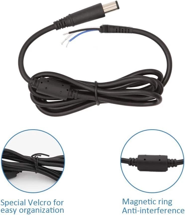 7.4mm x 5.0mm DC Power Cable Male Plug DC Power Adapter Pigtail Cable Cord