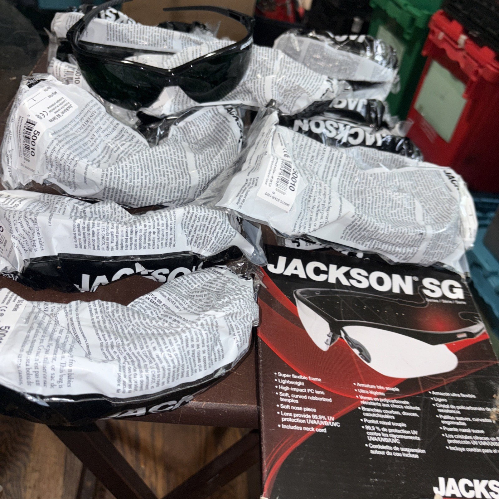 Lot Of (15) Jackson Safety Brand SG Series 50010 Lens IR SH 5.0 Lightweight NEW